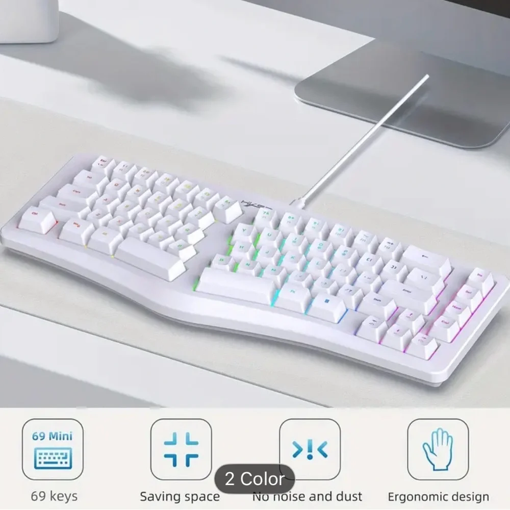 Ergonomic Rainbow Keyboard